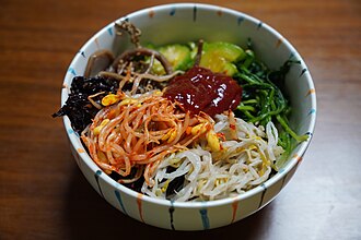 Vegan-friendly bibimbap in South Korea