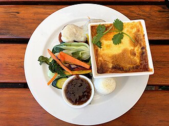 Traditional South African bobotie dish