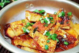 Dubu jorim braised tofu dish