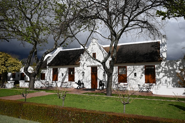 Franschhoek vineyards and mountain scenery