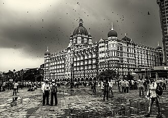 Taj Mahal Palace Hotel in monsoon rain