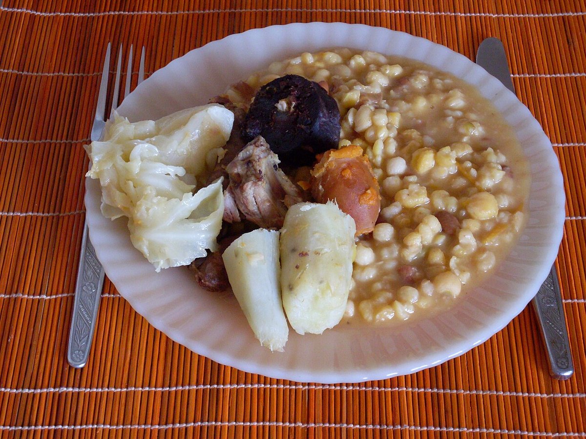 Bowl of cachupa, Cape Verde’s traditional corn and bean stew