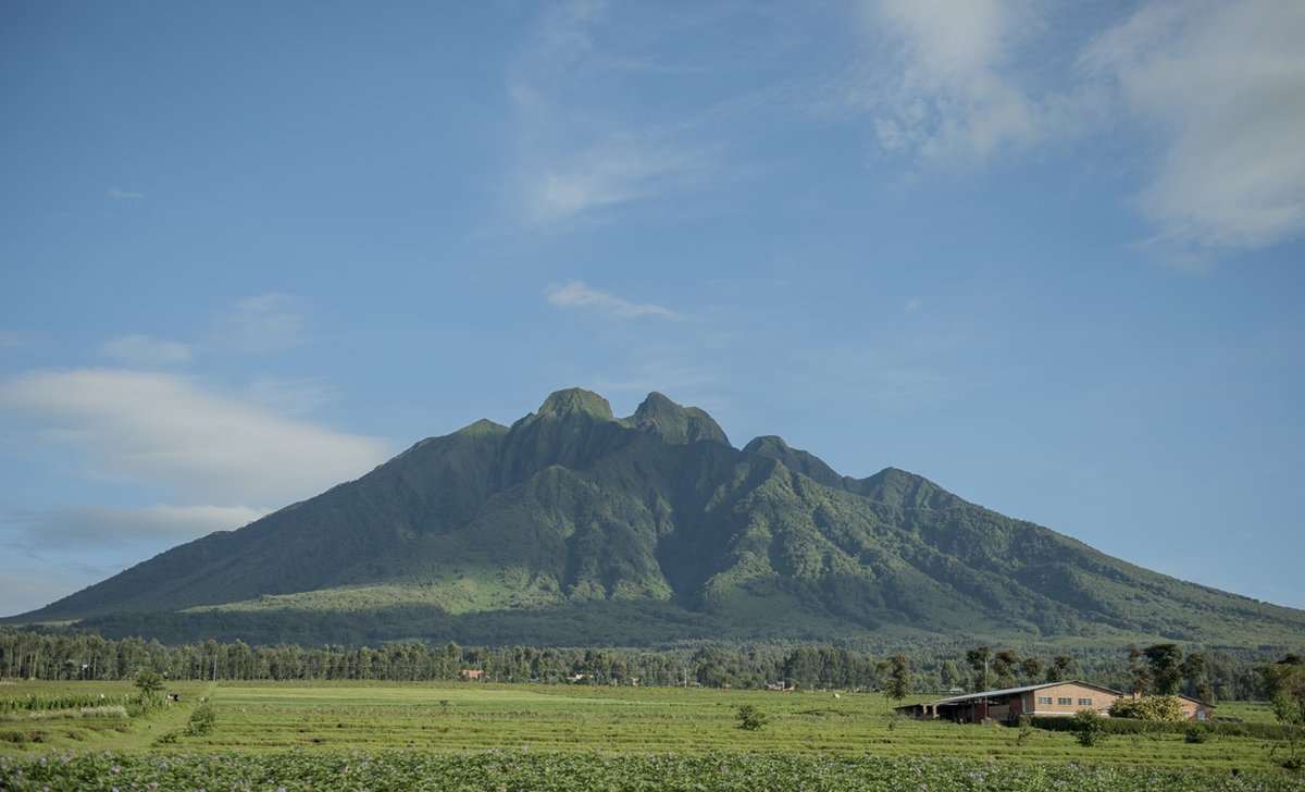 Sabyinyo volcano viewed from Kinigi sector in Musanze district, Rwanda