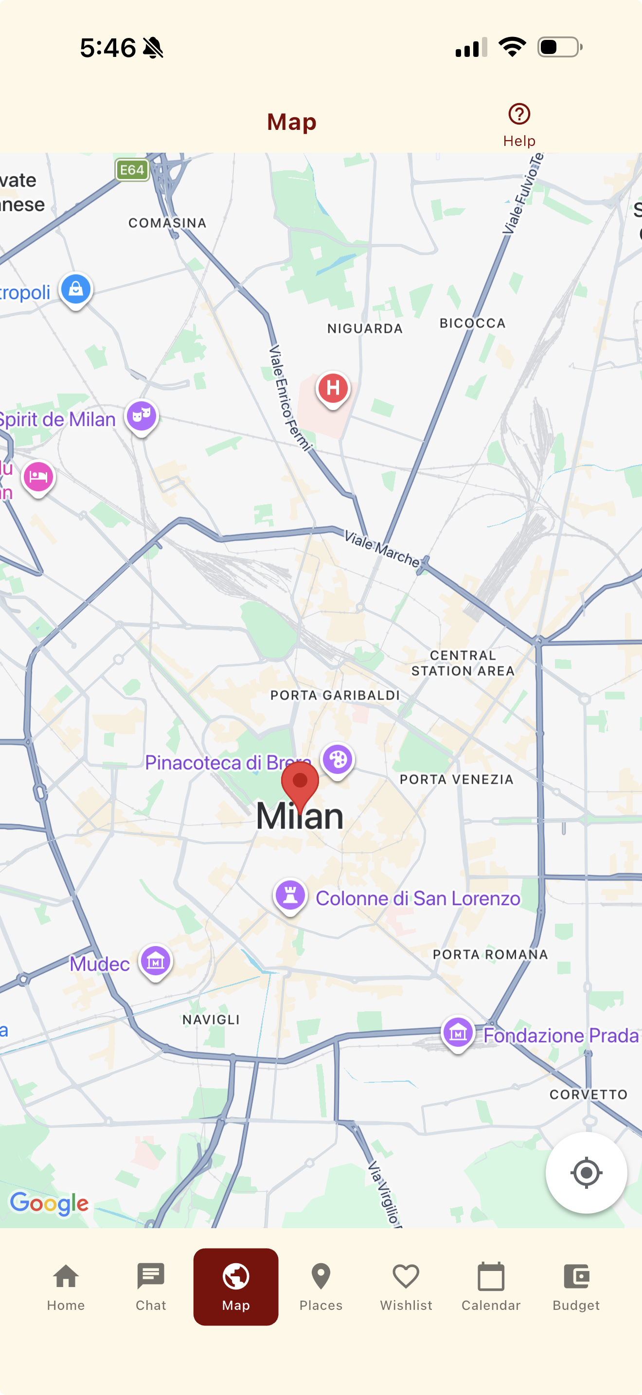 Map view